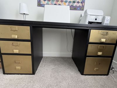 Gorgeous Black and Gold Desk