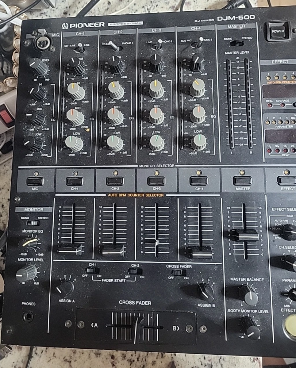 Pioneer DJM-500 4-Channel DJ Mixer Professional Audio Mixer Used Tested Working