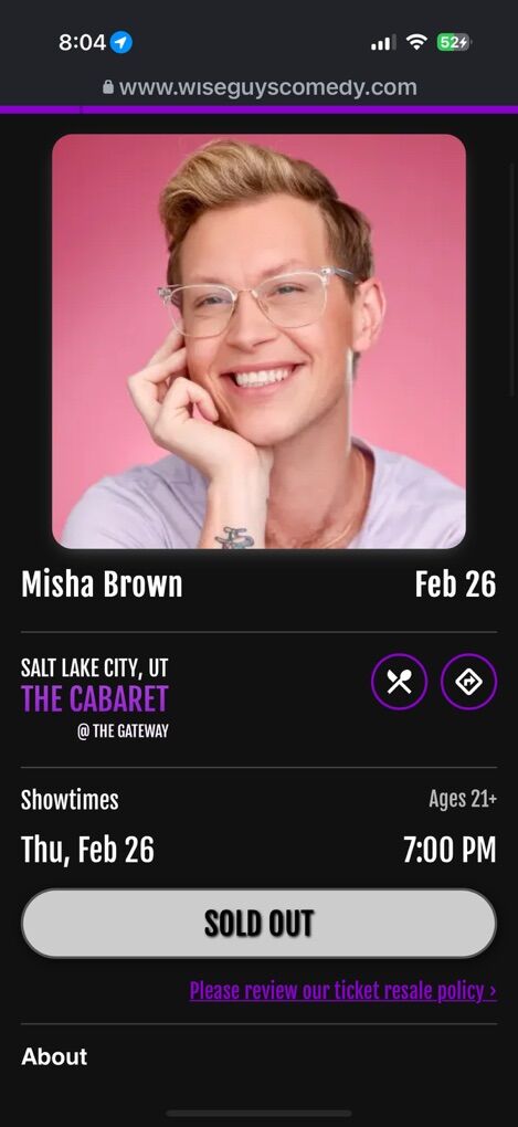 Misha Brown Ticket
