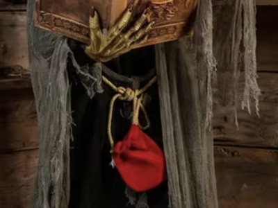 5.7' Animated Spell-Speaking Witch Halloween Decoration