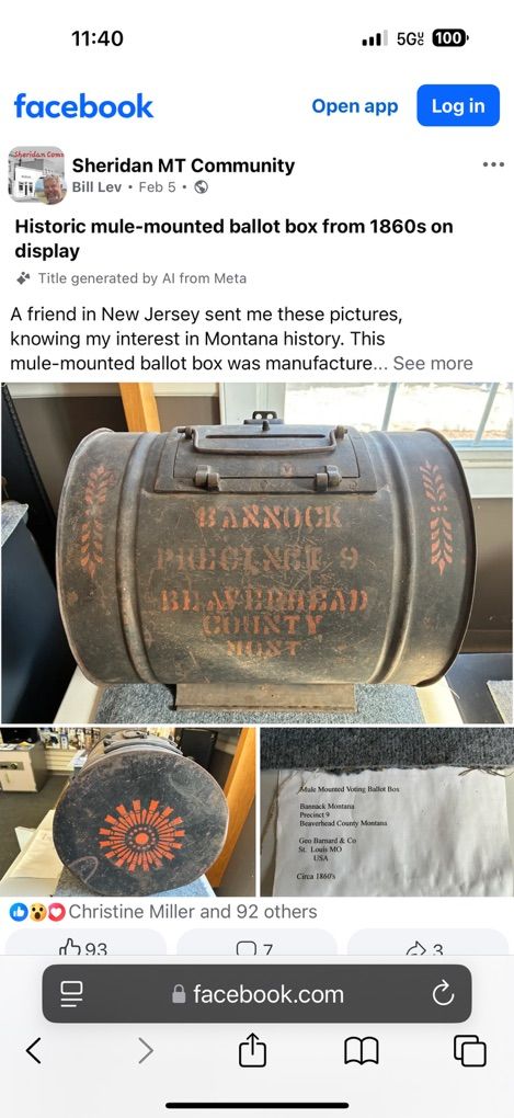 Civil War Era Mule Carried Ballot Box
