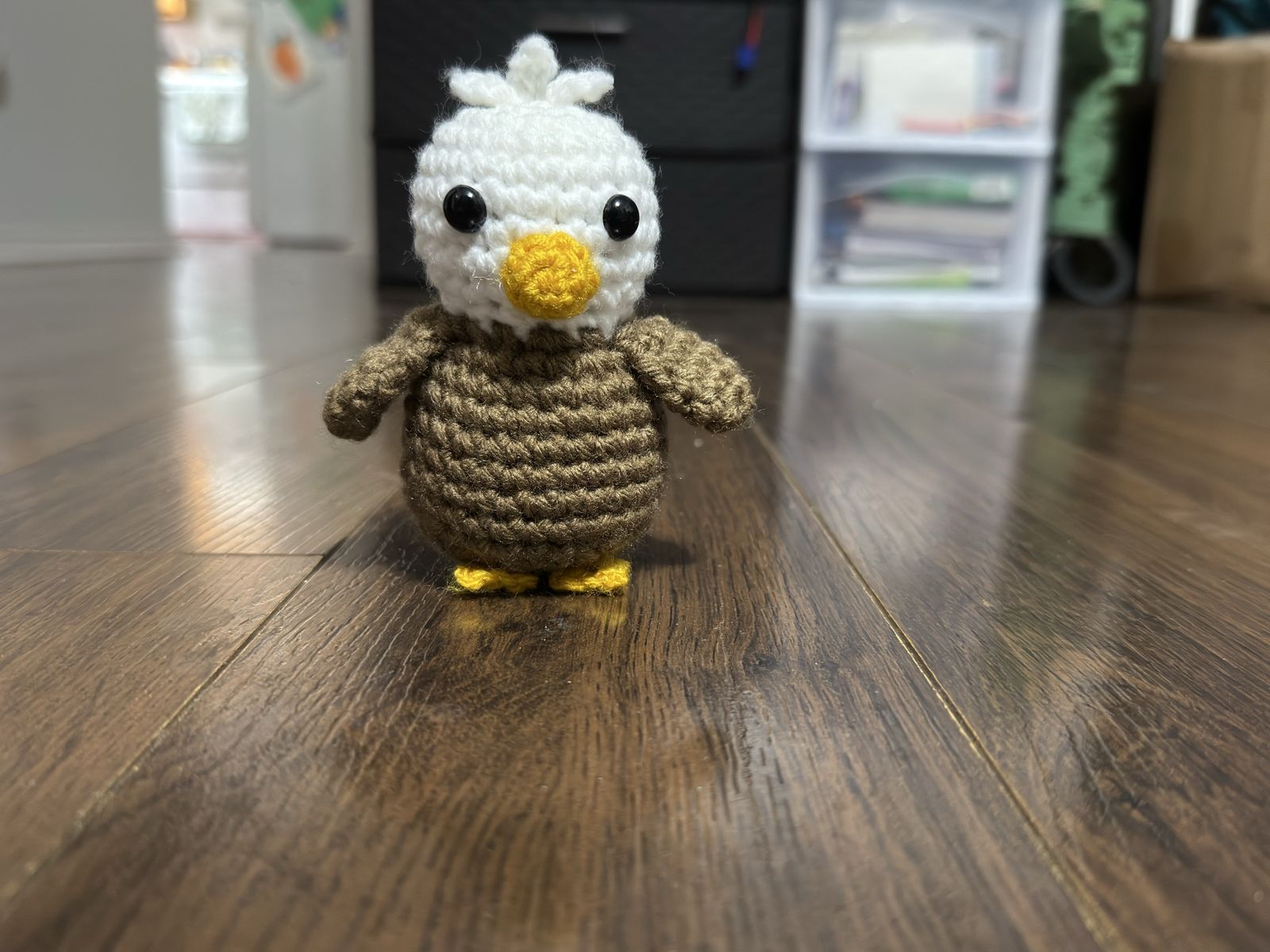 Handmade Crocheted Baby Bald Eagle Amigurumi Stuffed Animal