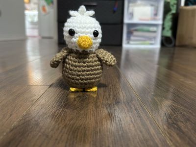 Handmade Crocheted Baby Bald Eagle Amigurumi Stuffed Animal