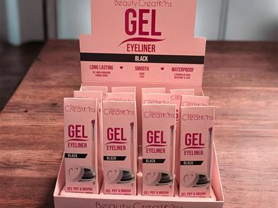 Beauty Creations Gel Eyeliner - Black, Long Lasting, Waterproof, Smooth - Gel Pot & Brush