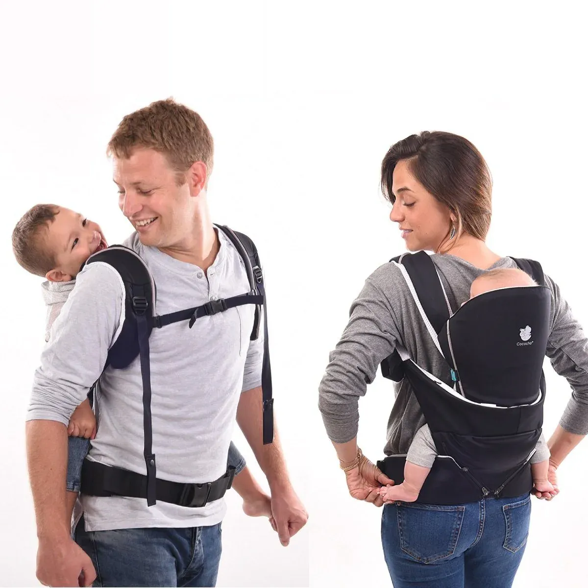 Cococho Ergonomic Baby Carrier (original)-Black /  From birth until toddlerhood