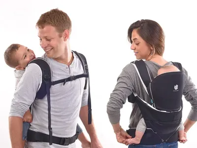 Cococho Ergonomic Baby Carrier (original)-Black / From birth until toddlerhood