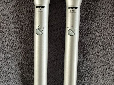 Like New Shure SM81 Pair Condenser Microphones