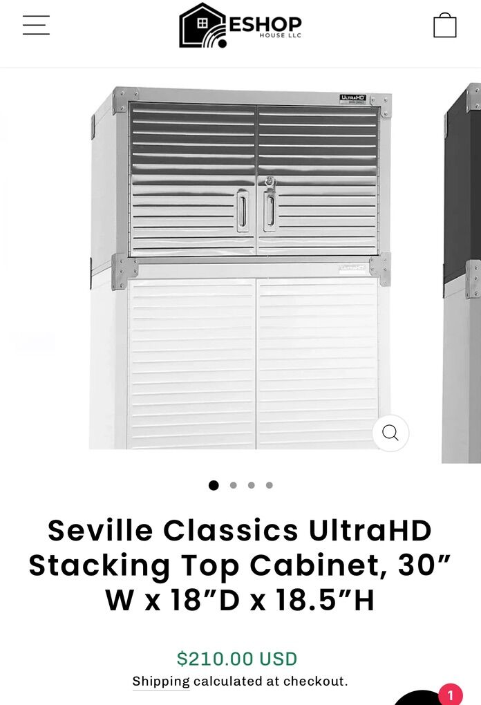 NEW Seville Classics UltraHD Stacking Top Cabinet