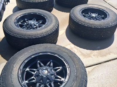 Set of 5 Fuel wheels with Nitto Terra Grappler G2 285/75/R17 (33") 17"