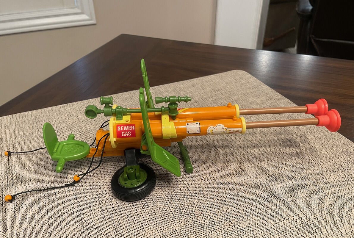 Vintage 1989 TMNT Double Barreled Plunger Gun Teenage Mutant Ninja Turtles