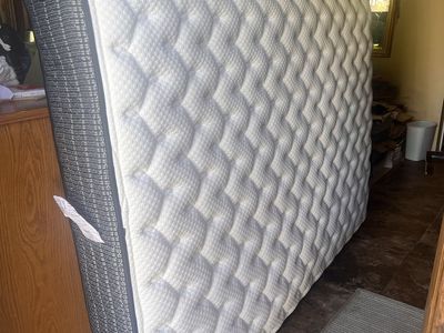 Full size Mattress, boxspring, frame headboard