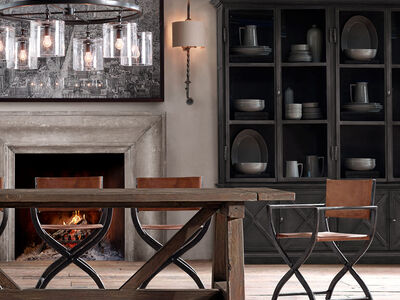 Restoration Hardware 1970s French Director's Chair x6