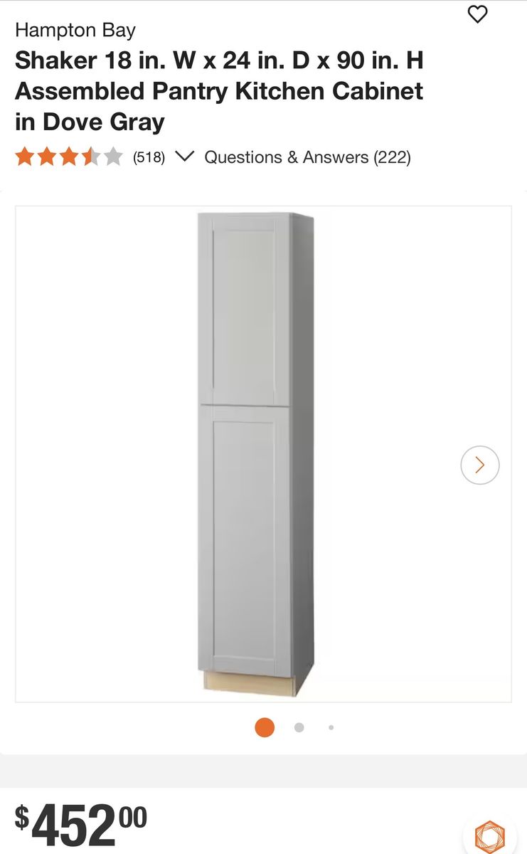 Hampton Bay Shaker Pantry Cabinet