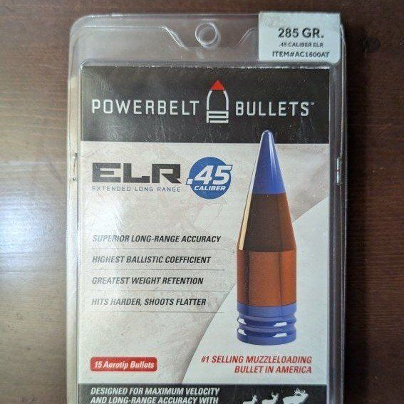 Powerbelt ELR .45 Caliber 285 Grain Aerotip Muzzleloading Bullets