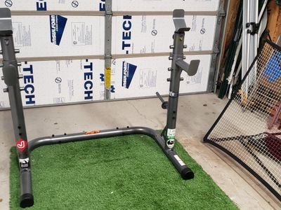 Marcy MD-879 Adjustable Squat Rack - Multi-Purpose Weight Bench Stand
