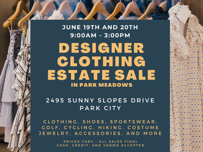 Clothing Estate Sale - June 19th and 20th