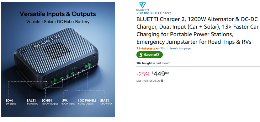Recharge your Bluetti or other power station 8 X faster than solar!