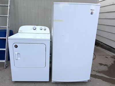 Whirlpool dryer and freezer