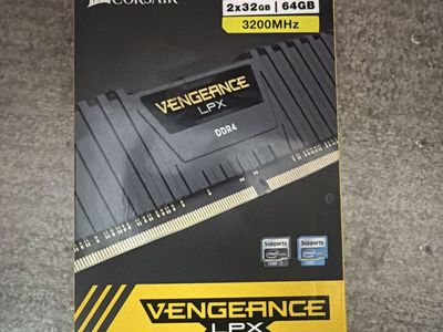 Corsair Vengeance LPX 64GB (2x32GB) DDR4 3200MHz RAM Kit (CMK64GX4M2E3200C16)