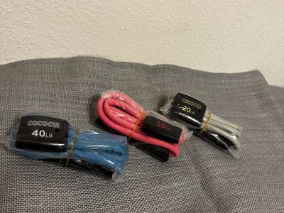Cococui Resistance Figure 8 Bands Set - 20LB, 30LB, 40LB with Mesh Bag