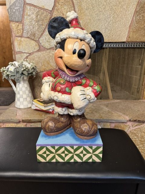 Jim Shore Disney Traditions Merry Christmas Mickey Mouse Figurine 4039042