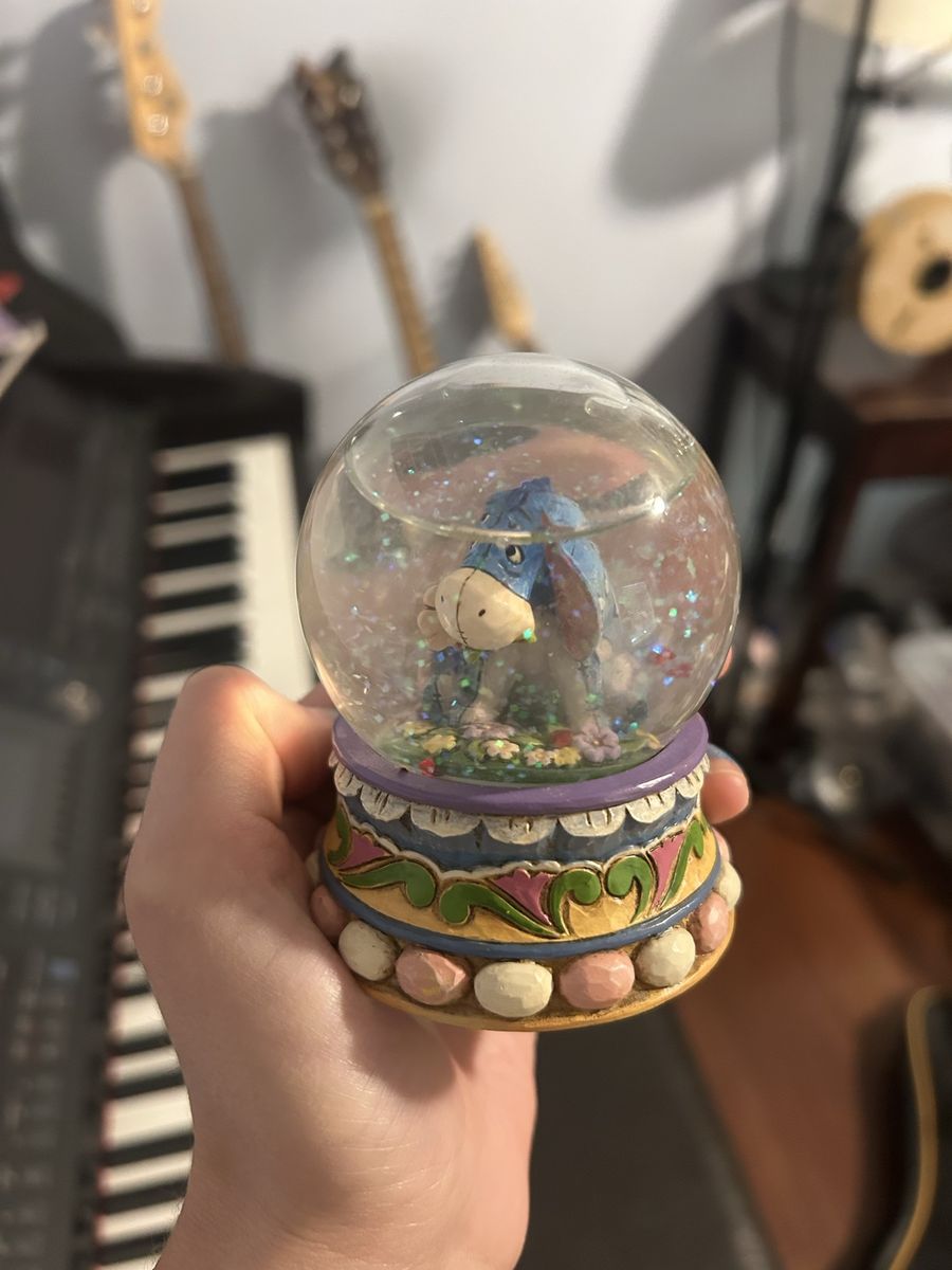 Disney Traditions Showcase Collection Eeyore "Gloom to Bloom" Snow Globe, Official Merchandise