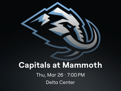 Utah Mammoth vs Capitals Tickets (2) $175/each - March 26, 2026
