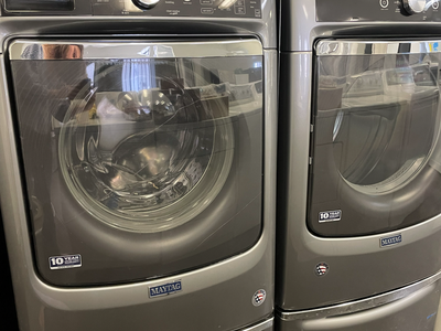 Maytag Direct Drive Front Load Washer & Dryer Set - Gray, 10-Year Warranty