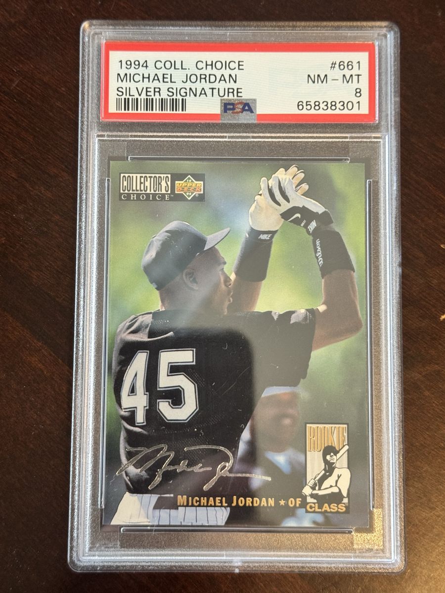 1994 Collector's Choice Michael Jordan Silver Signature #661 PSA 8