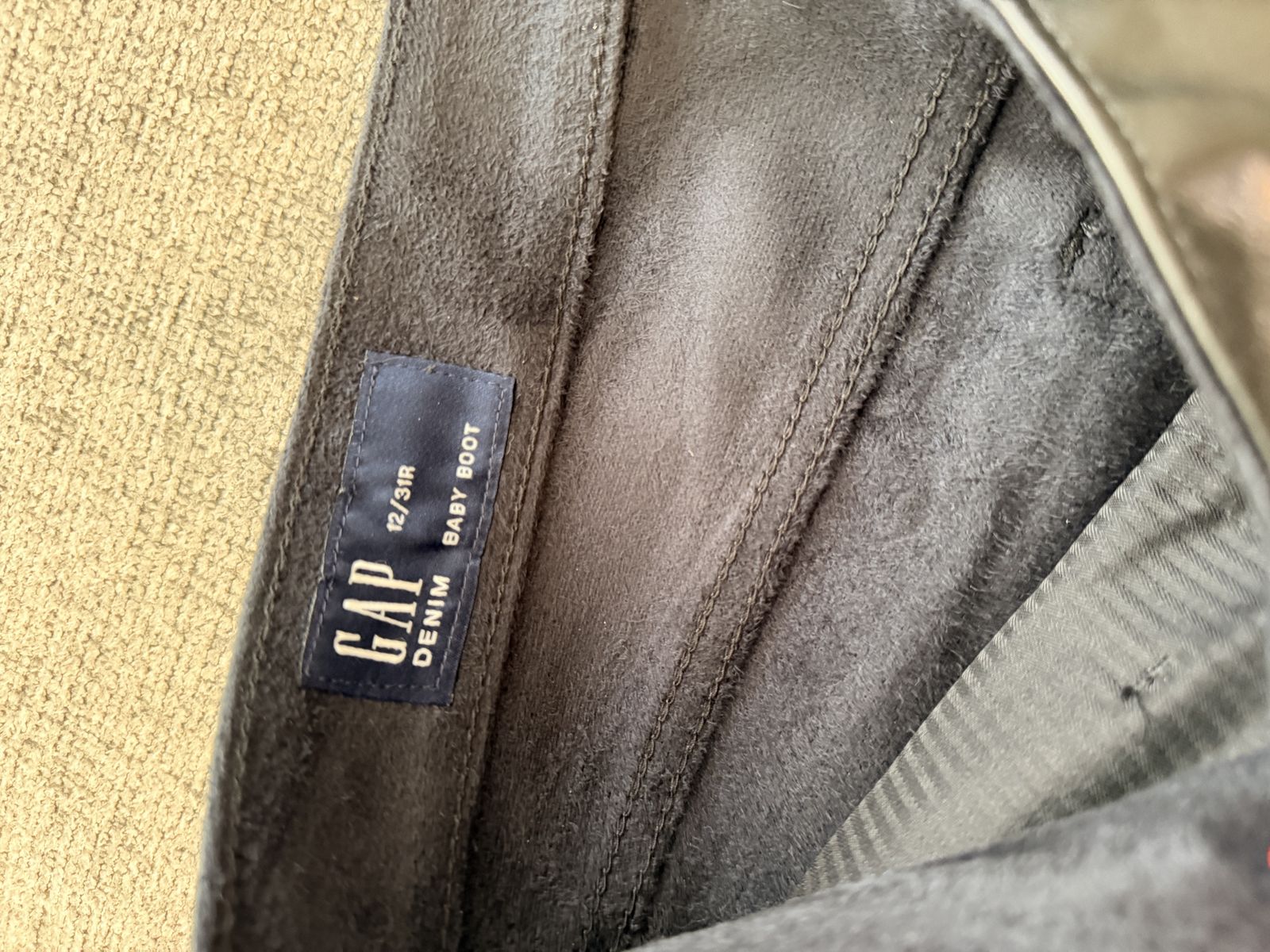 GAP Denim Baby Boot Faux Leather Pants, Women's Size 12/31R, Black, New With Tags