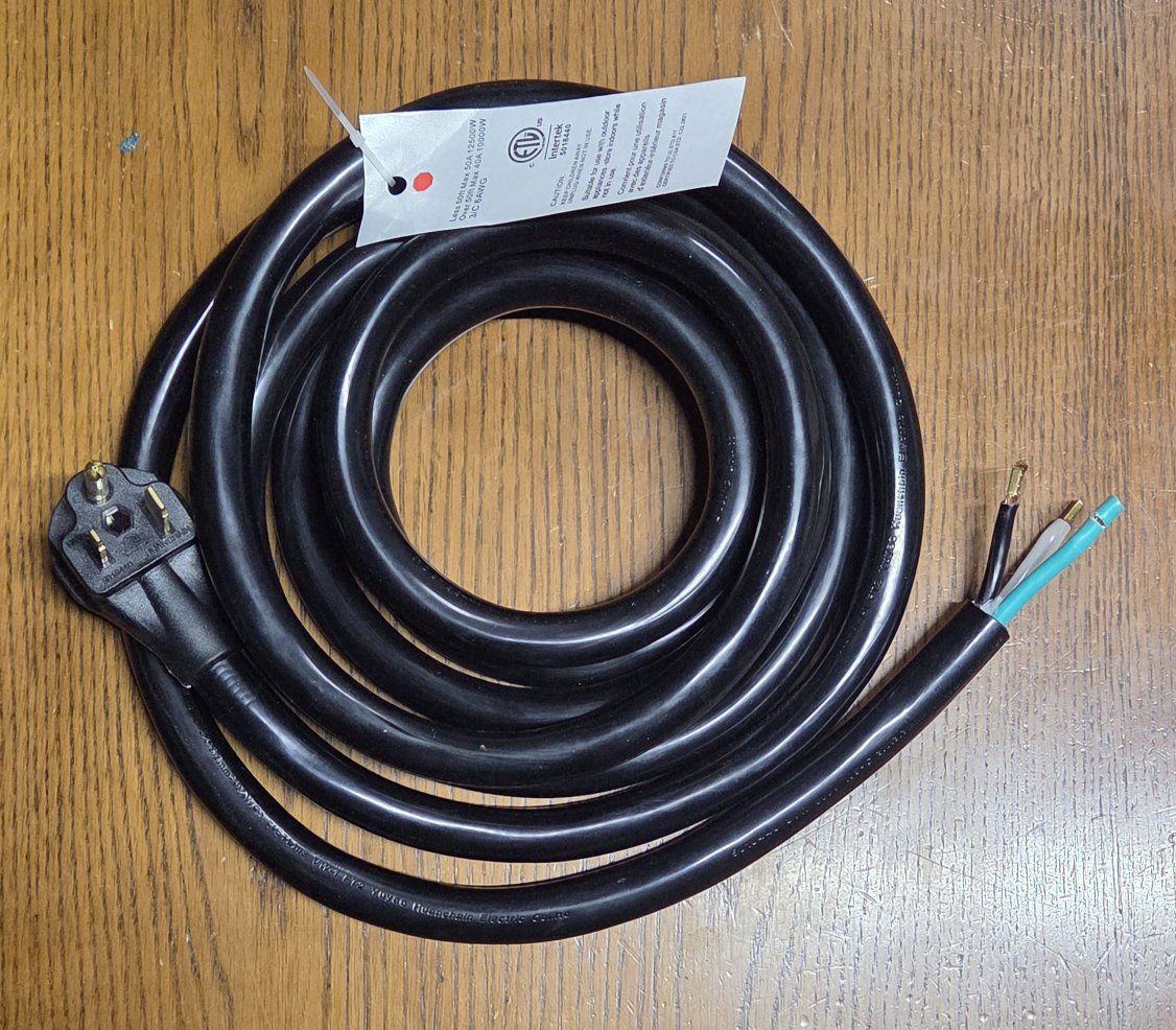 Tempware H650P-6A 15' 6AWG 50A Power Cord