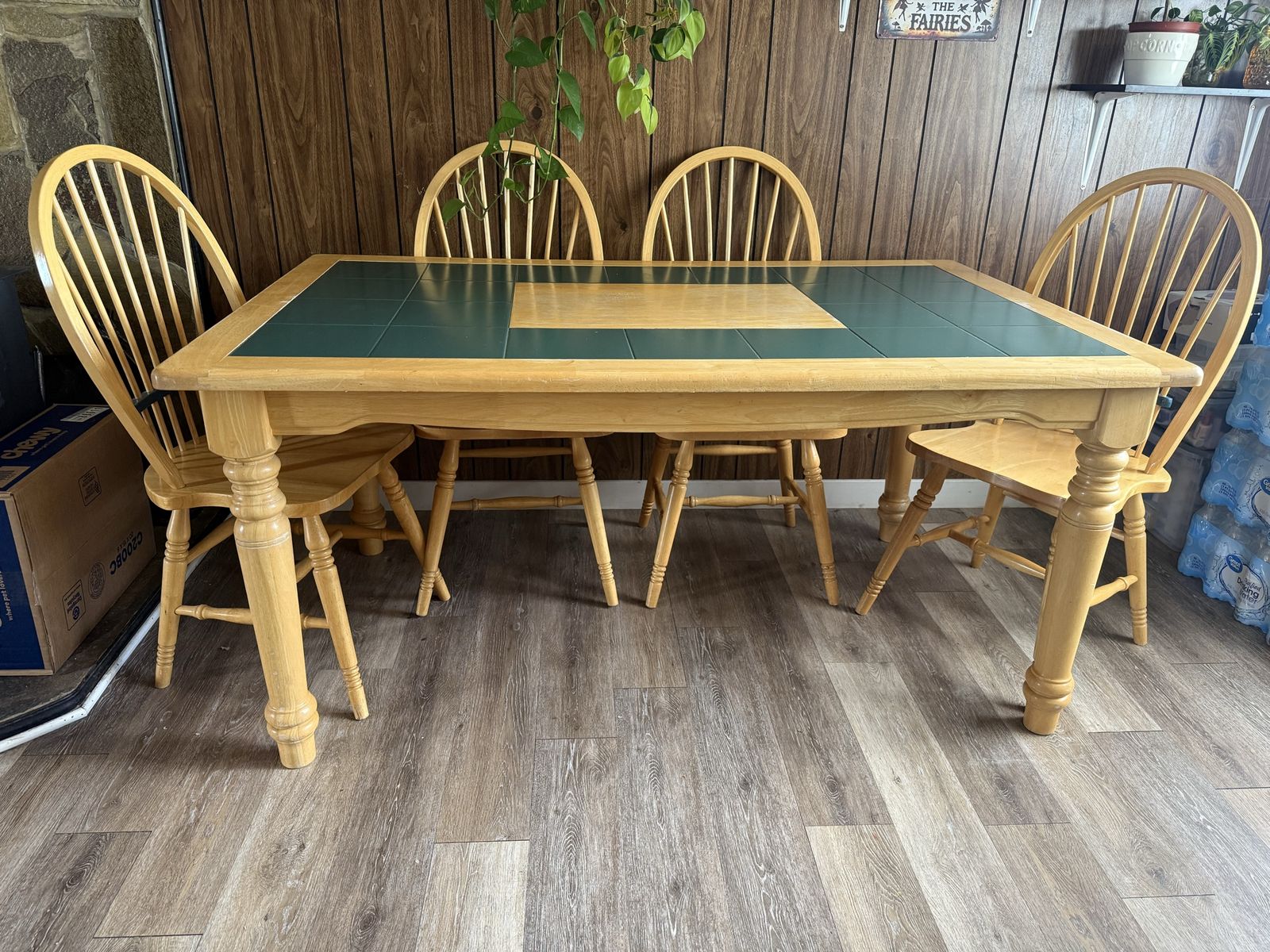 Kitchen table with six chairs