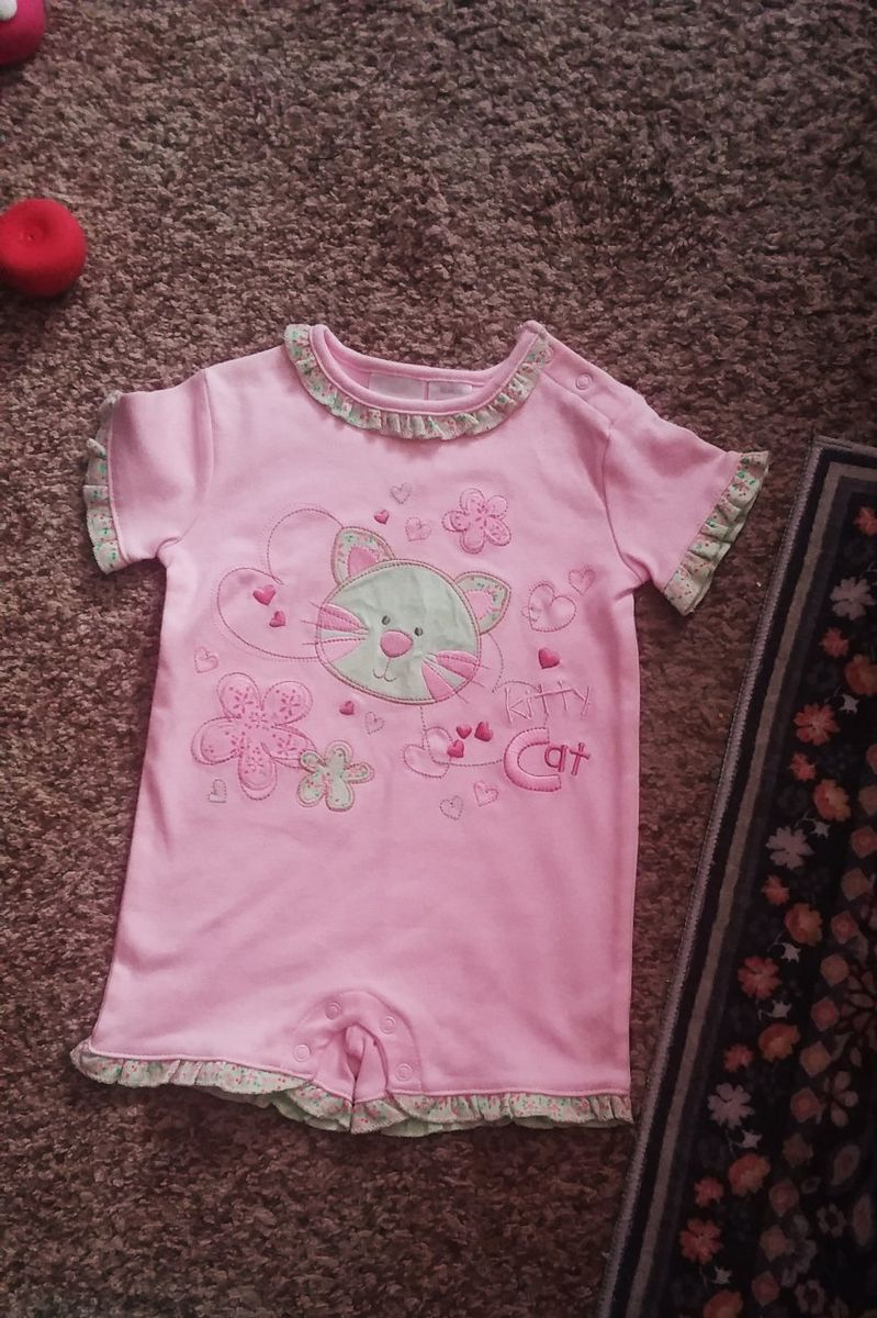 PINK KITTY CAT ROMPER....18 MOS.