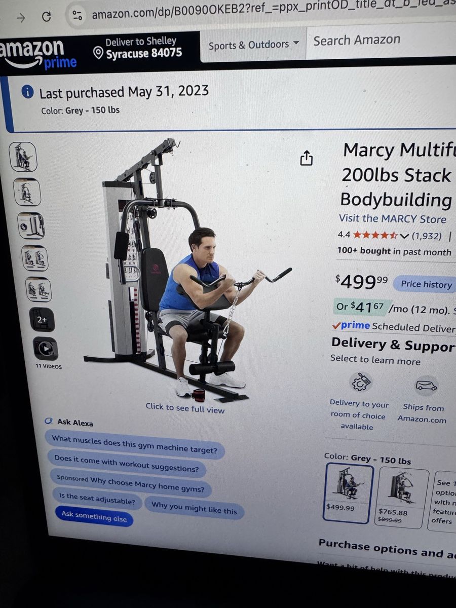 Marcy Multifunctional Home Gym Machine with Weight Stack for Bodybuilding 