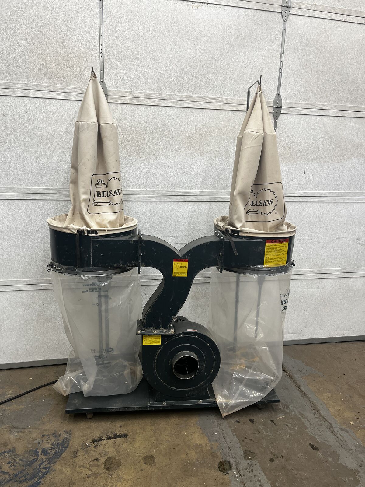 Belsaw 3hp single phase dual bag dust collector