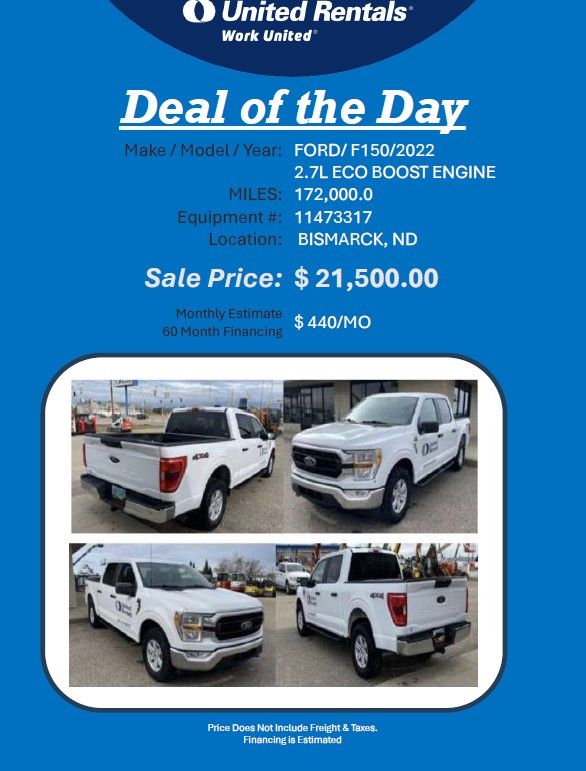 Pickup truck Ford F150 4x4 w 2.7 eco boost  2022 in Bismarck ND