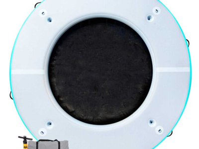 Solstice 10 Foot Inflatable 7-10 Person Circular Mesh Dock Floating Island Platform w/Cup Holders