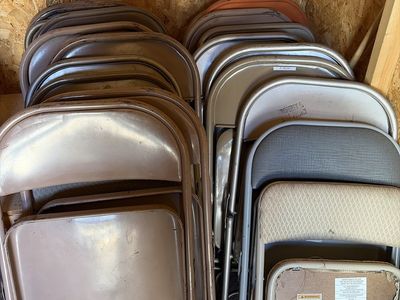 Folding Metal Chairs for sale