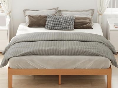 Full Platform Bed Frame-Pine