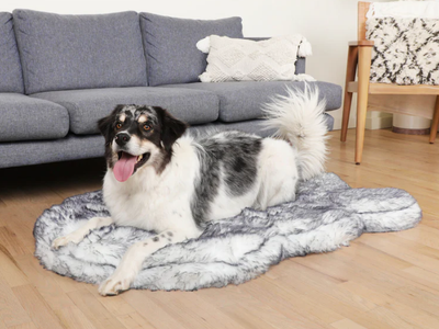 PupRug® Luxe Faux Fur Orthopedic Dog Bed - Ultra Plush Arctic Fox