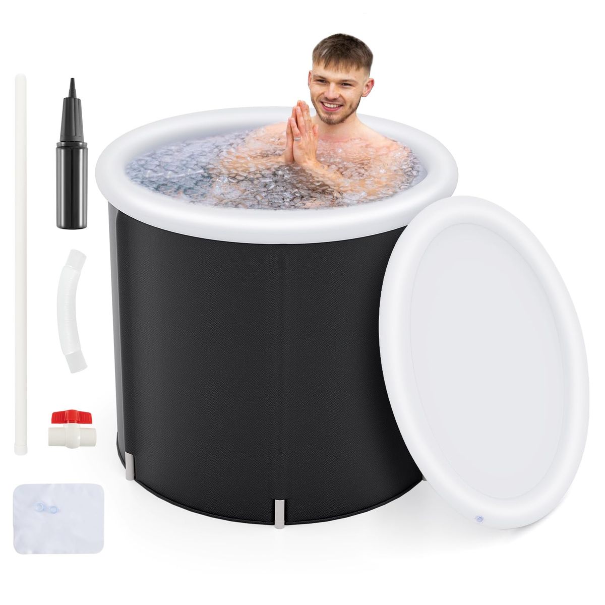 Portable Inflatable Ice Bath Tub Cold Plunge Barrel for Muscle Recovery and Wellness