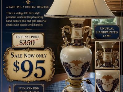 Vintage "Old Paris"Style Porcelain Table Lamp