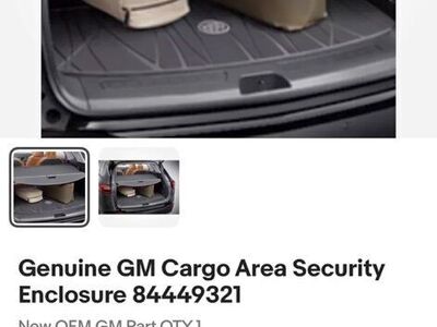 New GM Cargo Area Security Enclosure Shade