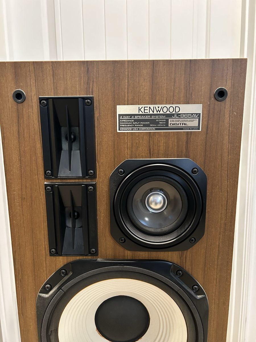 Kenwood JL-965AV 4-Way Speaker System - Vintage Home Audio, Powerful Sound
