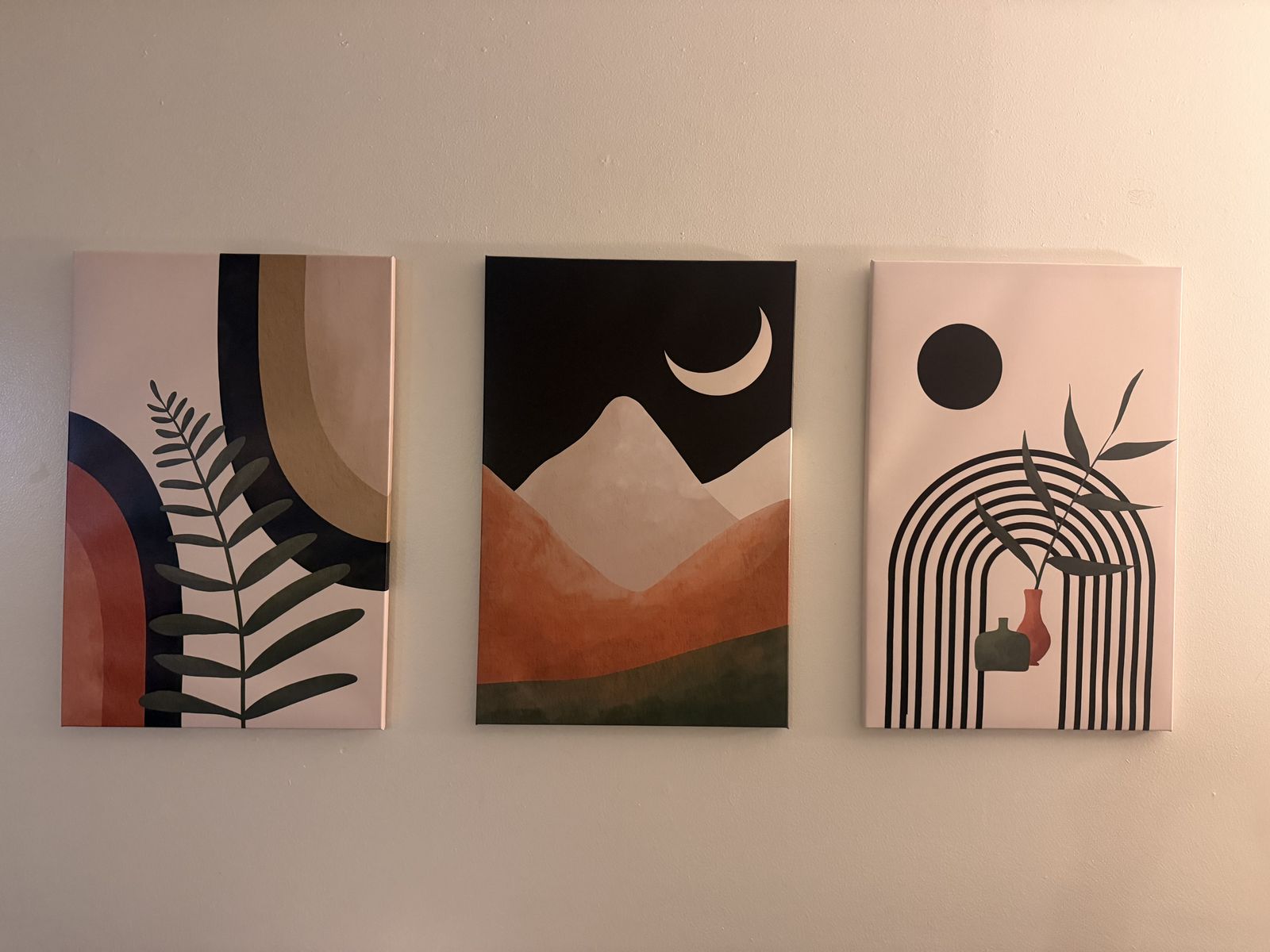 Canvas boho wall art 16"x24"