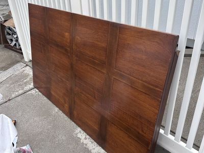 Wooden Dining Table Set with Paneled Top and lead and Upholstered Chairs