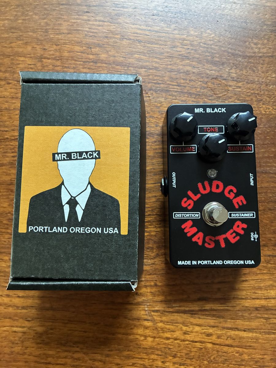 Mr. Black Sludge Master Distortion Sustain Guitar Pedal with Box