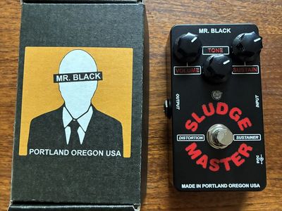Mr. Black Sludge Master Distortion Sustain Guitar Pedal with Box
