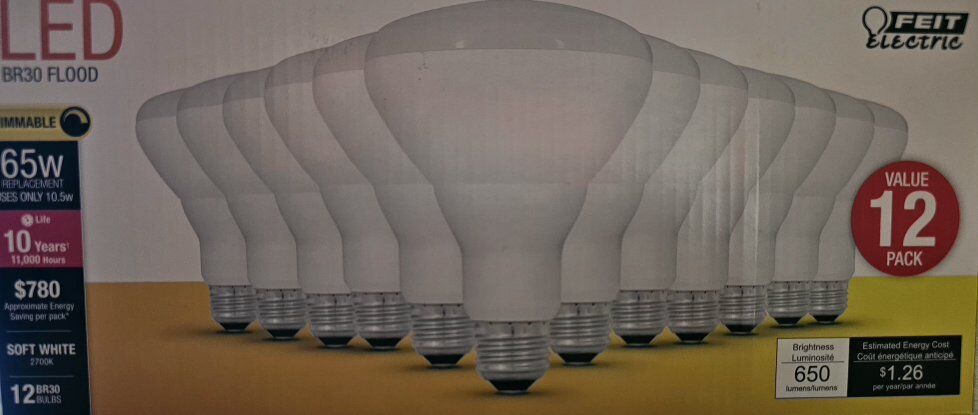Bulbs LED Dimmable 12 Pack New