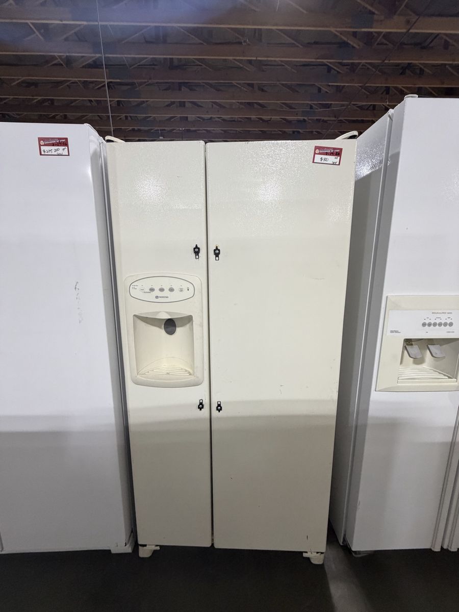 Maytag Side-by-Side Refrigerator with Warranty - Bisque Finish